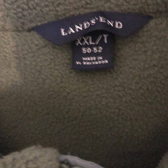 Lands End Green & Gray Zip Up Fleece Jacket - Picture 16 of 16